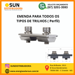 EMENDA PARA PERFIL/TRILHOS - CONJ COMPLETO - Cód 6566