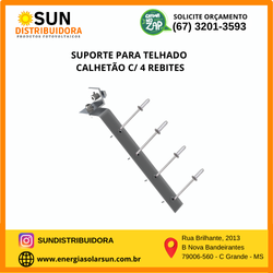 CONJ. SUPORTE FIXAÇÃO PARA TELHADO CALHETÃO 248mm