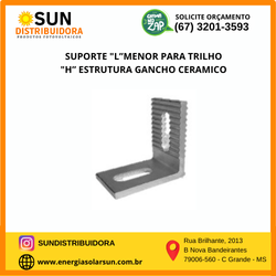 SUPORTE "L"  MENOR P/ SUP GANCHO CERAMICO FURO 8MM